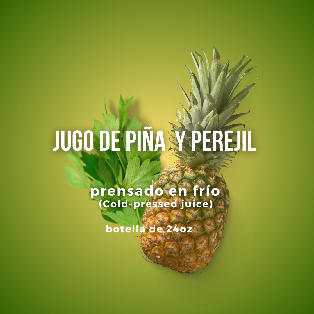 Jugo de Piña y Perejil 100% Local y Puro – Al Sol de Hoy Puerto Rico