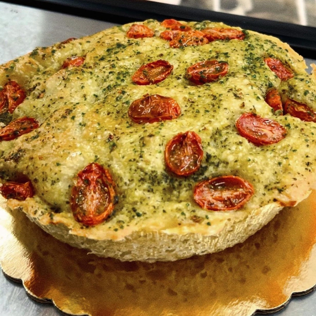 Focaccia de Tomates y Albahaca de 1/2lb